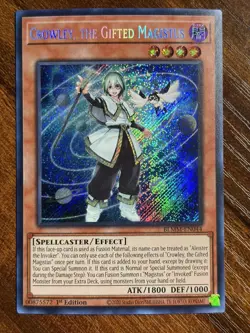Yugioh! Crowley, the Gifted Magistus BLMM-EN044 Secret Rare 1st NM - Image 1