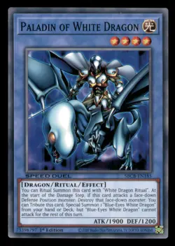 Yugioh Paladin of White Dragon #SBCB-EN185 Speed Duel: Battle City Box LP - Image 1