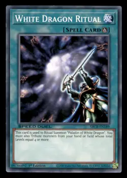 Yugioh White Dragon Ritual #SBCB-EN189 Speed Duel: Battle City Box LP - Image 1