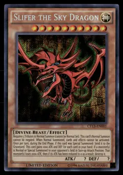 Slifer the Sky Dragon CT13-EN001 Secret Rare Yu-Gi-Oh Limited Near Mint - Image 1