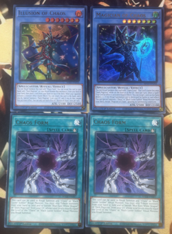 Yugioh Illusion Of Chaos + Magician Of Chaos 1st Edition Ultra Rare Ritual Set - Image 1