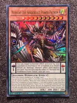 Yugioh Nervedo the Shadebeast Power Patron BLZD-EN011 Ultra Rare 1st Edition NM - Image 1
