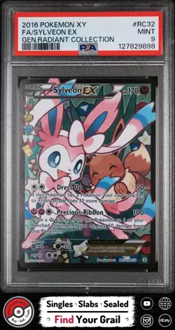 PSA 9 SYLVEON EX RC32 2016 GENERATIONS RADIANT COLLECTION POKEMON CARD - Image 1