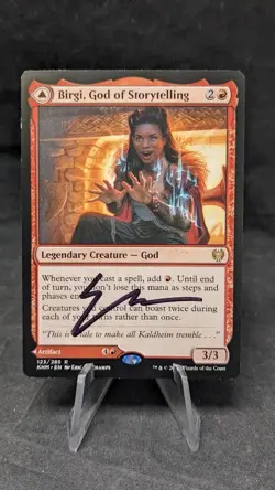 Birgi, God of Storytelling-MTG Magic the Gathering Kaldheim-Signed by Artist [A] - Image 1