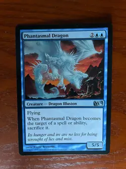 MTG Phantasmal Dragon CARD SINGLE USED EXCELLENT CONDITION SEE PHOTOS - Image 1