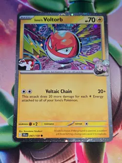 Iono's Voltorb Holo Cosmo Common Prize Pack Series Cards 047/159 NM - Image 1