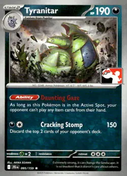 Tyranitar 095/159 Rare Prize Pack Series Cards Pokemon Near Mint - Image 1
