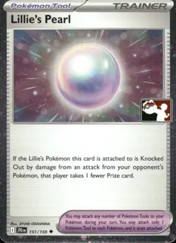 Lillie’s Pearl 151/159 Prize Pack Series Cards Pokemon Cosmo Holo NM - Image 1