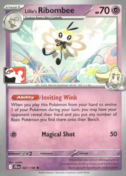 Lillie's Ribombee 067/159 Rare Prize Pack Series Cards Pokemon Near Mint - Image 1