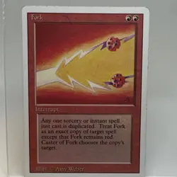 MTG - Fork Revised Edition Rare Interrupt Red Amy Weber Regular - Image 1