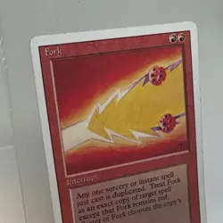 MTG - Fork Revised Edition Rare Interrupt Red Amy Weber Regular - Image 2