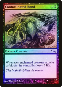 Magic the Gathering CONTAMINATED BOND #61/306 Mirrodin 2003 Black Foil Common - Image 1
