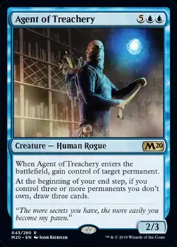MTG English Agent of Treachery NM Foil Magic 2020 Core Set - Image 1