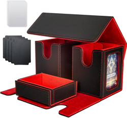 MTG Deck Box, 3-In-1 MTG Commander Deck Storage with Dice Tray, 4 Dividers & 2 C - Image 1