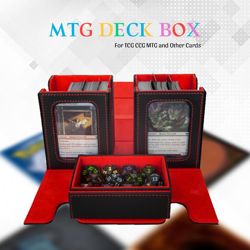 MTG Deck Box, 3-In-1 MTG Commander Deck Storage with Dice Tray, 4 Dividers & 2 C - Image 5