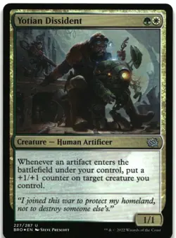 MTG Yotian Dissident FOIL U The Brothers' War 227 LP - Image 1