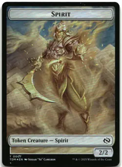 MTG Spirit (0006) // Spirit (0007) Double-Sided Token FOIL T Tarkir: Dragonstorm - Image 1