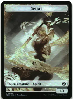 MTG Spirit (0006) // Spirit (0007) Double-Sided Token FOIL T Tarkir: Dragonstorm - Image 2