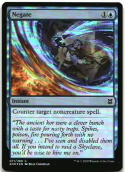 MTG Negate FOIL C Zendikar Rising 71 LP - Image 1