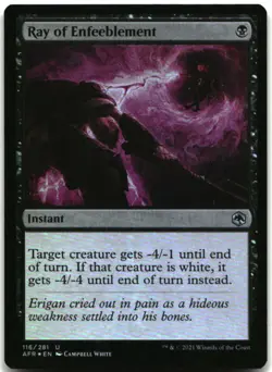 MTG Ray of Enfeeblement FOIL U Adventures in the Forgotten Realms 116 LP - Image 1