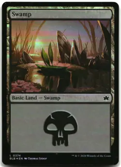 MTG Swamp (0374) FOIL L Bloomburrow 374 LP - Image 1