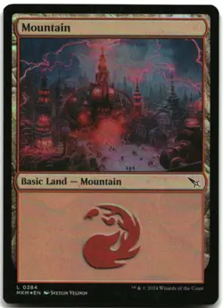 MTG Mountain (0284) FOIL L Murders at Karlov Manor 284 LP - Image 1