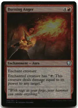 MTG Burning Anger FOIL U Commander Legends 166 LP - Image 1