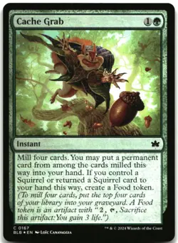 MTG Cache Grab FOIL C Bloomburrow 167 LP - Image 1