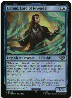 MTG Elrond, Lord of Rivendell FOIL U Universes Beyond: The Lord of the Rings: Ta - Image 1