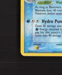 Blastoise 14/100 EX Crystal Guardians Holo Rare Pokemon Card DMG - Image 5