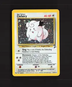 Clefairy 6/130 Base Set 2 Holo Rare Pokemon Card MP - Image 1