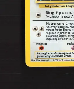 Clefairy 6/130 Base Set 2 Holo Rare Pokemon Card MP - Image 5