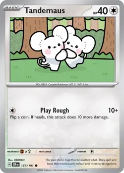 Tandemaus - 157/191 - Common - Reverse Holo NM, English Pokemon Surging Sparks - Image 1