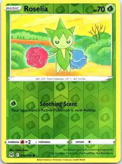 Roselia - 014/196 - Reverse Holo - Pokemon - Lost Origins - NM/M - Image 1