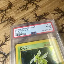 2000 Pokemon Game Base II SCYTHER HOLO 17/130 PSA 6 NM - Image 2