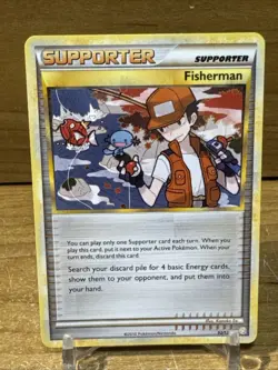 Fisherman 92/123 Pokemon HGSS Non Holo VLP Magikarp Wooper Cameo - Image 1