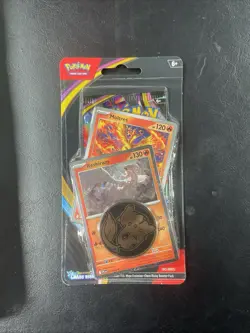 Pokemon Chaos Rising Single Pack Blister Reshiram Moltres Coin Promo Sealed Pack - Image 1