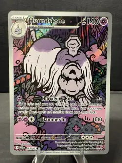 Houndstone 145/132 Me01: Mega Evolution Holo Illustration Rare Pokemon Near Mint - Image 1