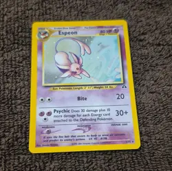 Espeon Holo Rare Neo Discovery 1/75 Pokemon TCG 2001 NM Gradeable!!! - Image 1