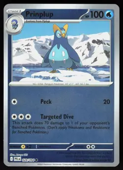 Prinplup 028/094 Common Phantasmal Flames Pokemon Reverse Holo Near Mint - Image 1