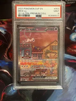 Pokemon TCG Mew EX 053 Scarlet & Violet 151 Black Star Promo UPC PSA 9 - Image 1