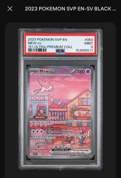 Pokemon TCG Mew EX 053 Scarlet & Violet 151 Black Star Promo UPC PSA 9 - Image 2