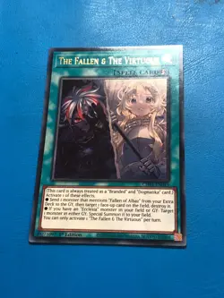 YUGIOH Ultra Rare The Fallen & The Virtuous CH01-EN019 1st Edition - Image 1