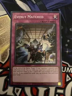(RA01) Yugioh - Evenly Matched RA01-EN074 - Super Rare - Rarity Collection - NM - Image 1