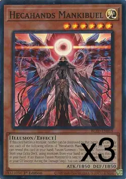 3X Yugioh Hecahands Mankibuel BLZD-EN018 Super Rare 1st Edition NM - Image 1