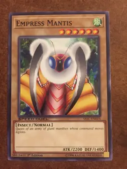 Empress Mantis SBSC-EN019 Yugioh Speed Duel Trading Card - Image 1