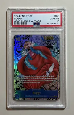 Buggy OP09-051 Manga Alt Art - Emperors in the New World -2024 One Piece PSA 10 - Image 1