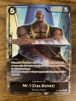 Mr.1 (Daz.Bonez) (Alternate Art) OP14-090 The Azure Sea's Seven Foil One Piece - Image 2