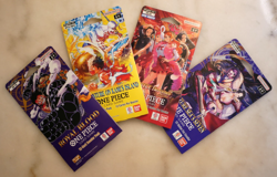 One Piece TCG Sleeved Booster Pack Lot of 4 OP-10 OP-14 OP-15 EB-03 Bundle #2 - Image 3