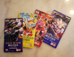 One Piece TCG Sleeved Booster Pack Lot of 4 OP-10 OP-14 OP-15 EB-03 Bundle #2 - Image 4